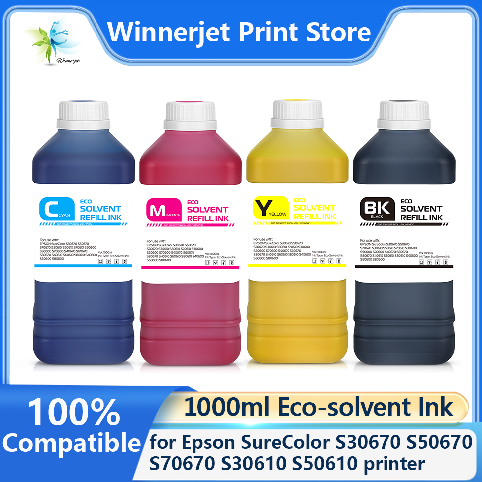 Eco Solvent Ink Cartridge - Tinta Eco-solvente de 1000ml para Impresoras