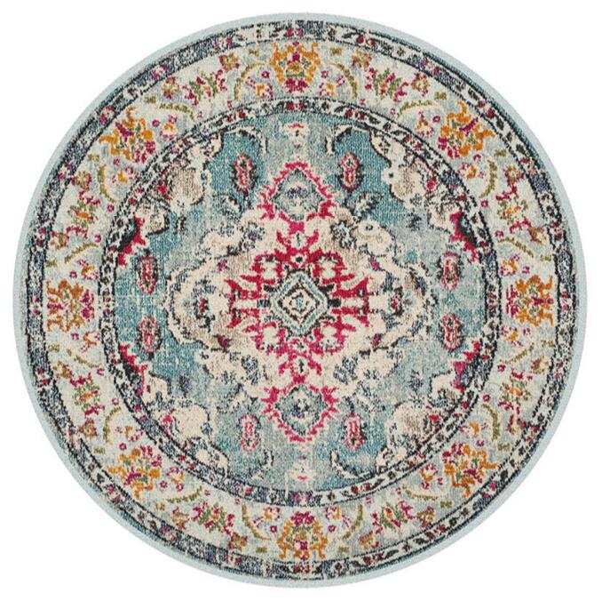 Commercial Printing And Design - Alfombra redonda de Mandala Jacquard étnico