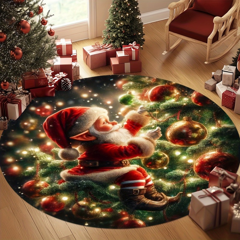 Alfombra Redonda Navideña con  - Commercial Window Printing reseña y precio