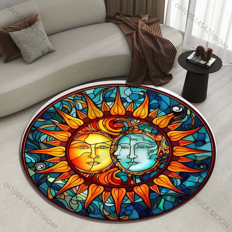 Alfombra redonda con estampado - Commercial Glass Printing reseña y precio