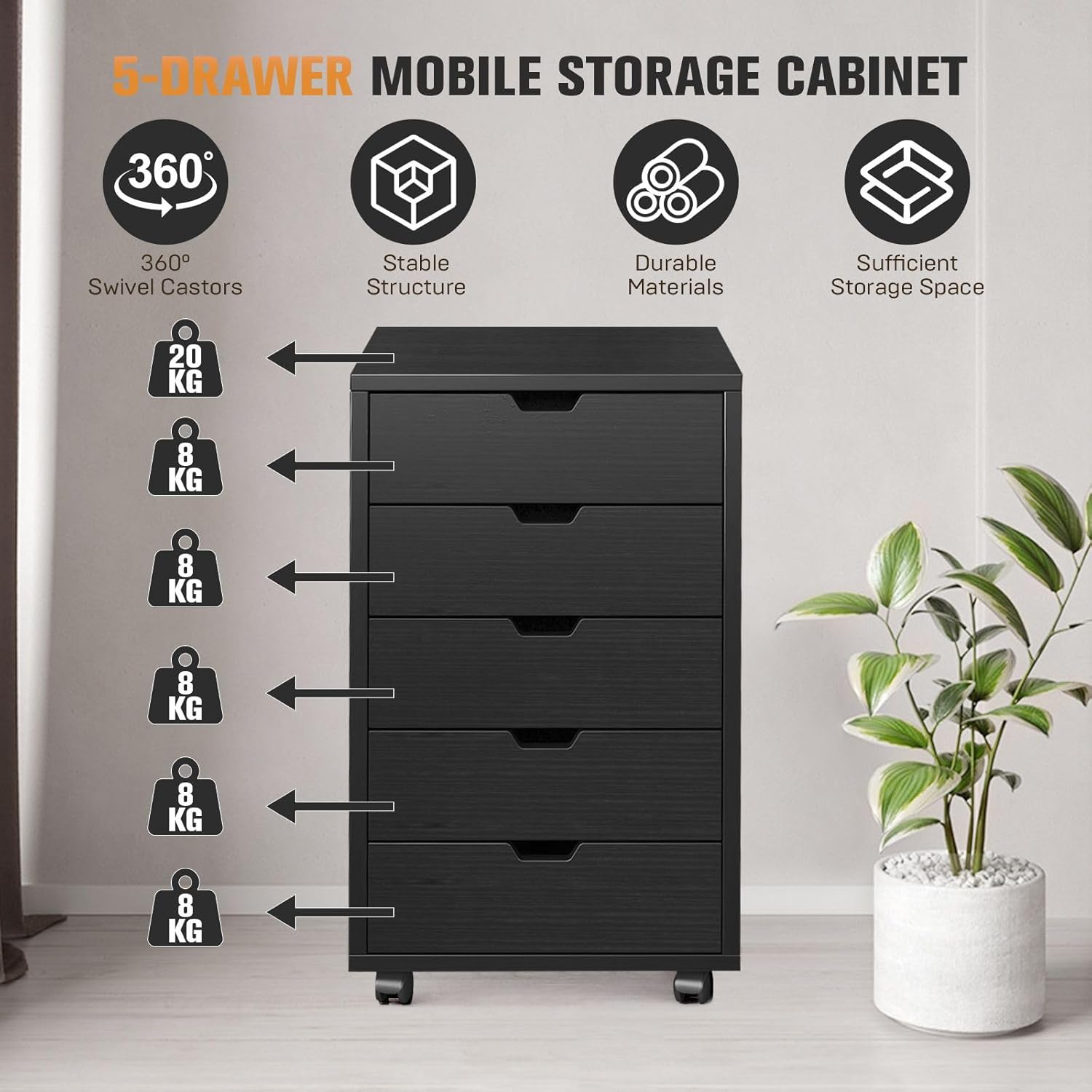 Archivador de 5 cajones, archi - Commercial Printer reseña y precio